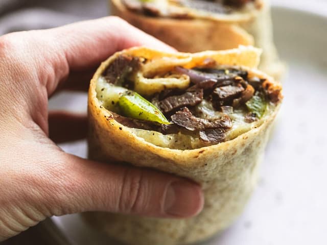 Cheese Steak Wrap (No Bacon)