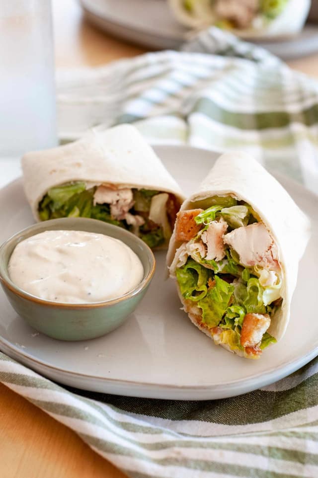 Chicken Caesar Wrap (No Bacon)